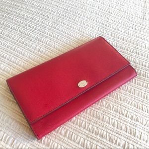 Paris Lancel Red Leather Wallet